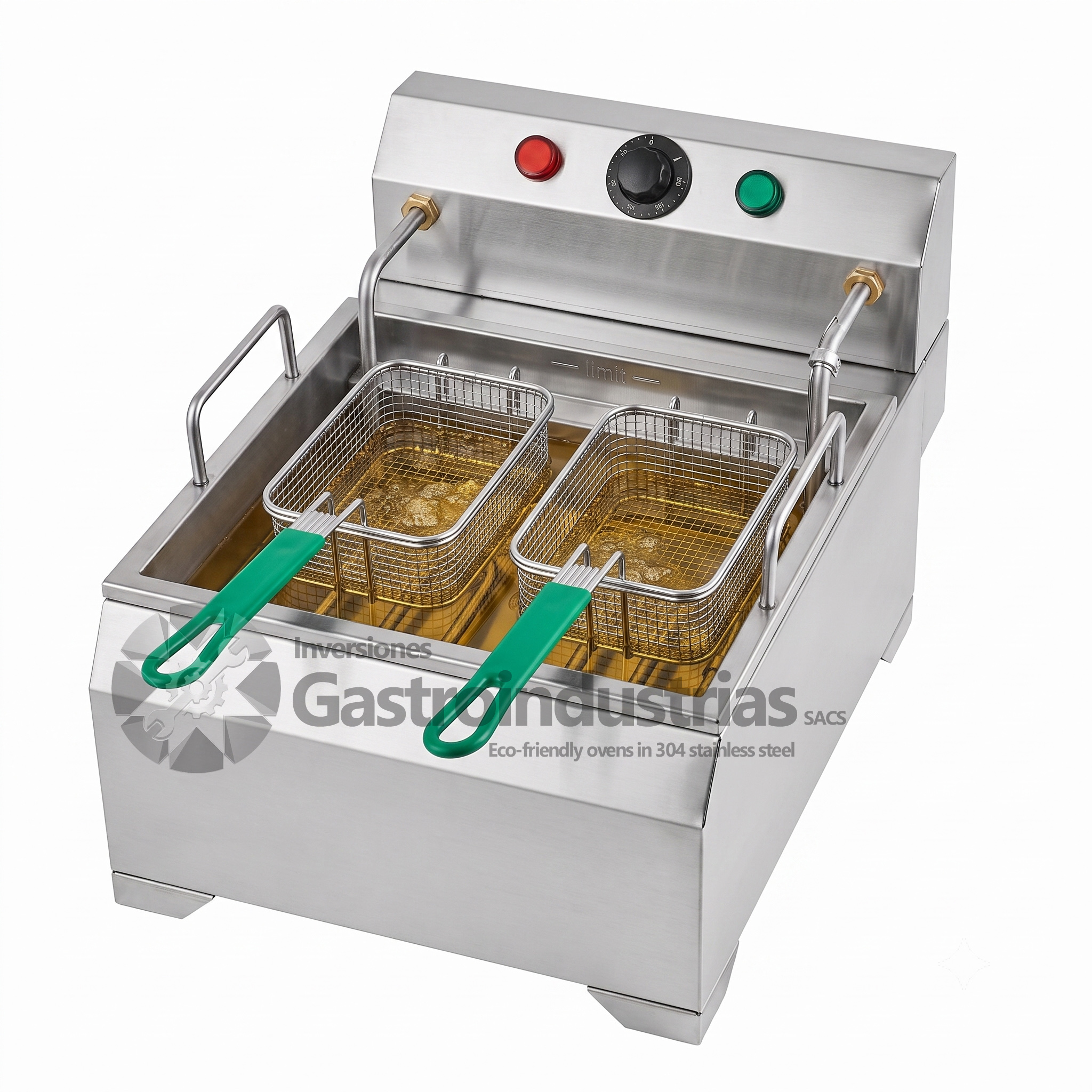 freidora de papas electrica en acero 304 de mesa gastroindustrias
