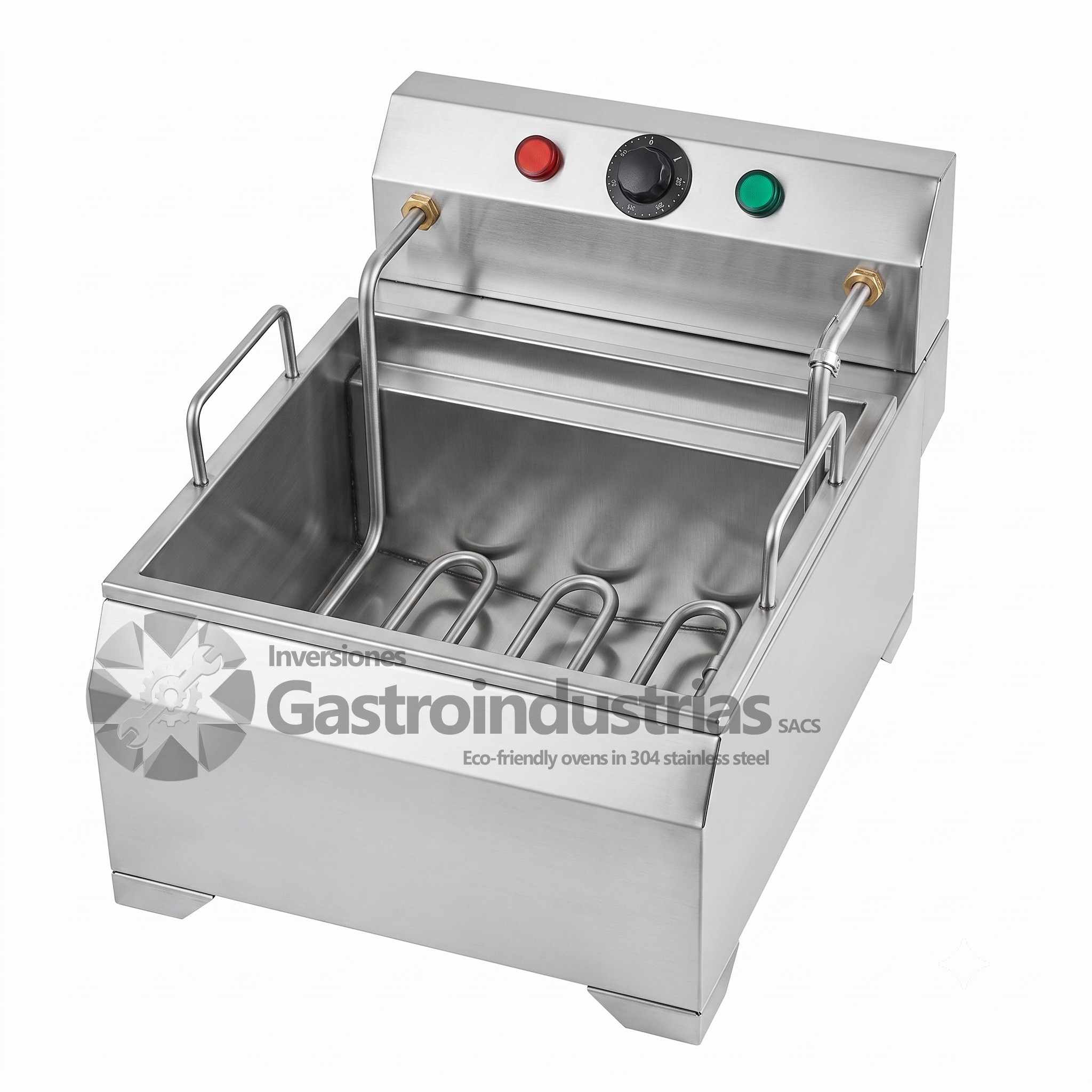freidora electrica de mesa en acero inoxidable